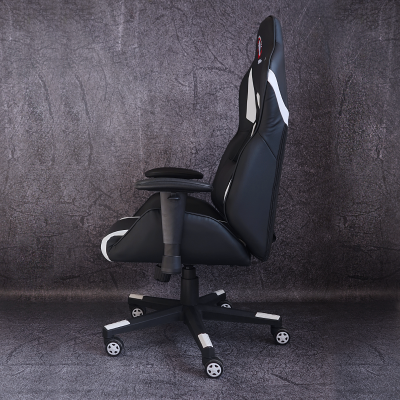 Scaun gaming ergonomic pro Venom, spatar inalt, alb-negru